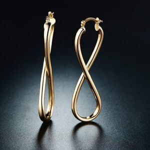 18k Gold or Silver Infinity Hoop Earrings